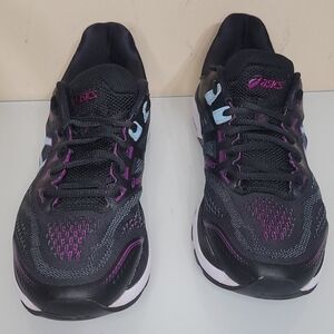 ASICS Women's Black and Purple Running Shoes